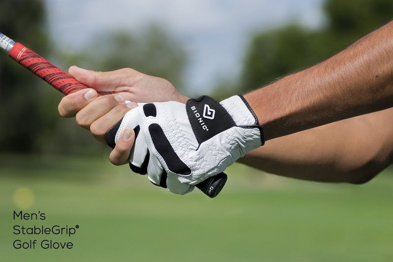 Bionic Gloves â€“Menâ€™s StableGrip Golf Glove W/Patented Natural Fit Technology Made from Long Lasting, Durable Genuine Cabretta Leather, White, Large - Image 5